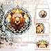 Brown Bear Stained Glass Ornament - Christmas Tree Decoration, Gift Exchange Present Idea