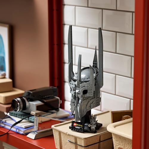 Image of LEGO Icons The Lord of the Rings: Sauron's Helmet - Fantasy Decor Building Kit for Adults - 11373
