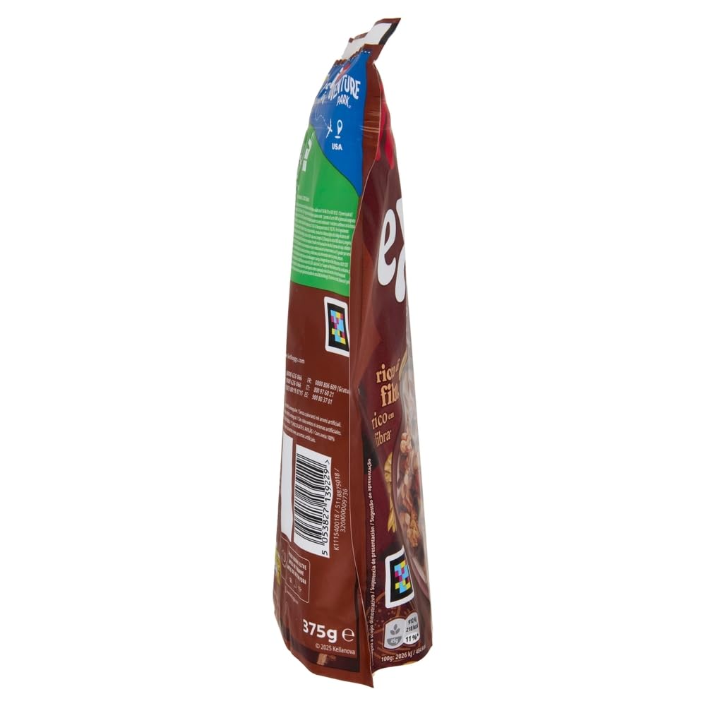 12x Extra Cioccolato e Nocciole Knusprige Haferflocken mit Schokolade und Haselnüssen 100% Vollkorn 375g-Packung + Beni Culinari Kostenloser Schlüsselanhänger