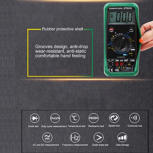 Multímetro digital soluciona fallos eléctricos midiendo voltaje y corriente en automoción 6