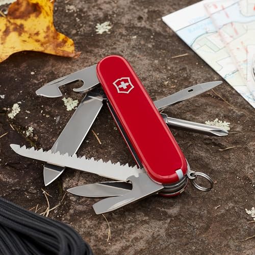 Victorinox Hiker Swiss Army Knife, 13 Function Swiss Made Pocket Knife with 2 Blades, Bottle Opener, Wood Saw and Phillips Screwdriver - Red by Victorinox - Image 2
