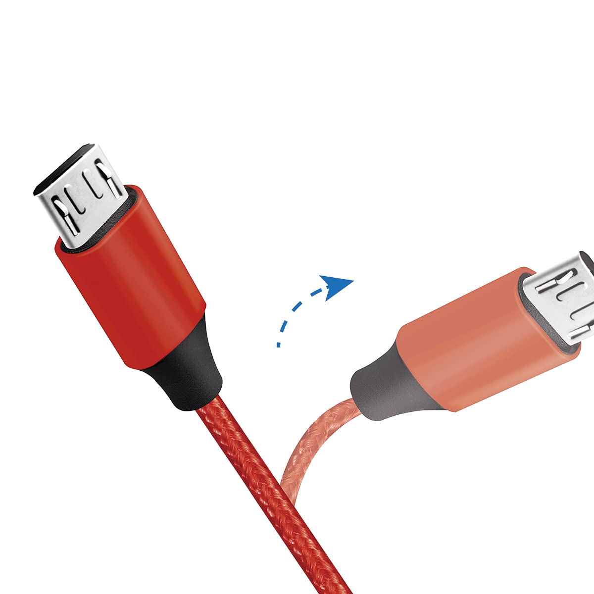 Logilink USB Cable 0.3 M USB 2.0 USB A Micro-USB B Red, W128287604 (Micro-USB B Red)