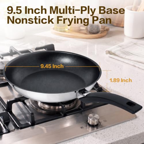 9.5 Inch Tri-Ply Base Nonstick Frying Pan - image 5