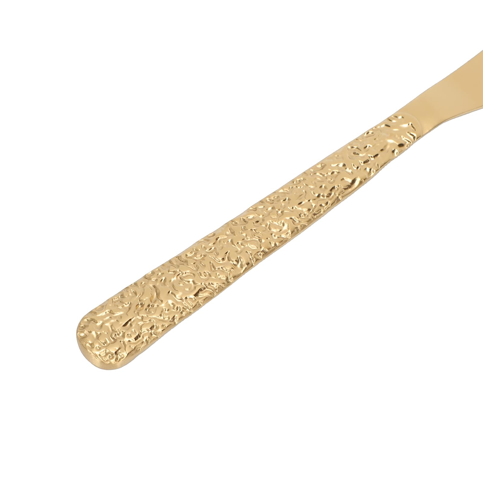 Generic Set di Posate per 6 Persone Elegante Set di Posate in Acciaio Inox, Utensili da per Cene Ed Eventi (Modello Di Pietra Oro)