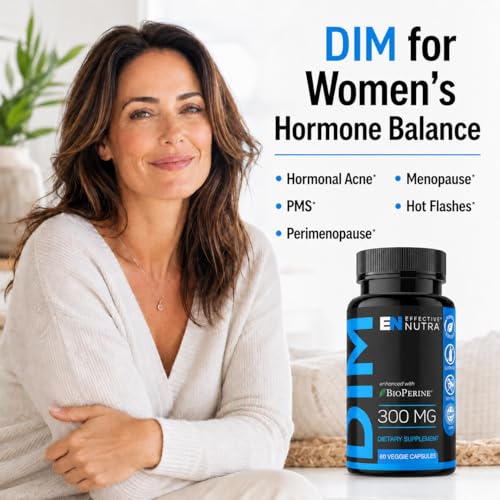 Image of Effective Nutra DIM Supplement 300 mg with BioPerine, 60 Count