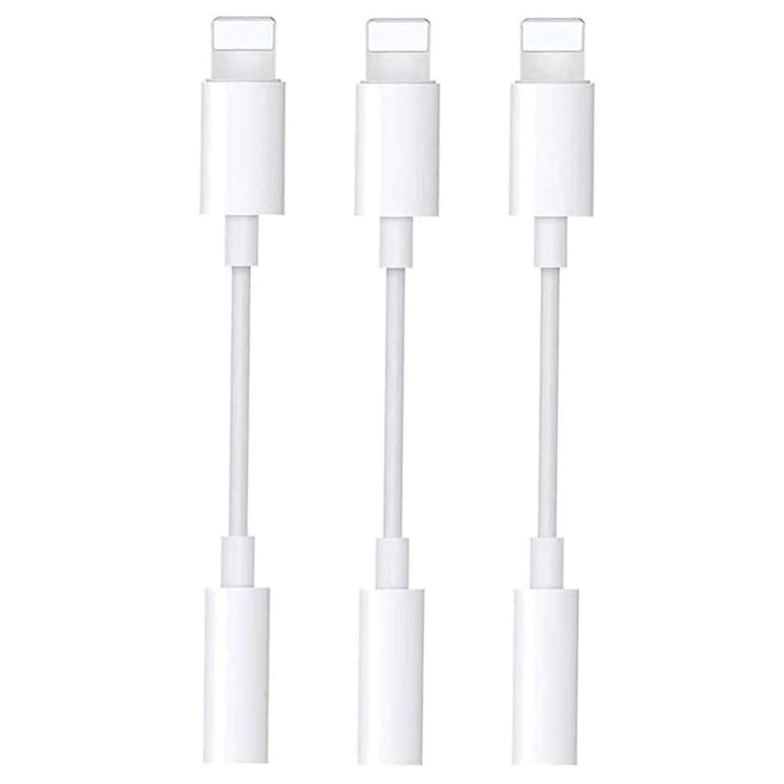 [Apple MFi Certified] 3 Pack for iPhone Headphones Adapter to 3.5mm Dongle Jack Adapter Aux Cable Converter Accessories Compatible with iPhone 13 12 11 11 Pro XR XS X 8 7 iPad iPod Support All iOS