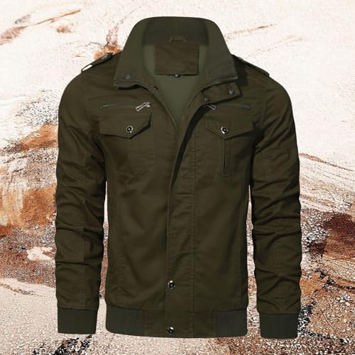 Veste d'aviateur homme multi-poches robuste style bomber militaire - 2