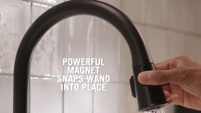 Delta Westville Matte Black Kitchen Faucet with Pull Down Sprayer