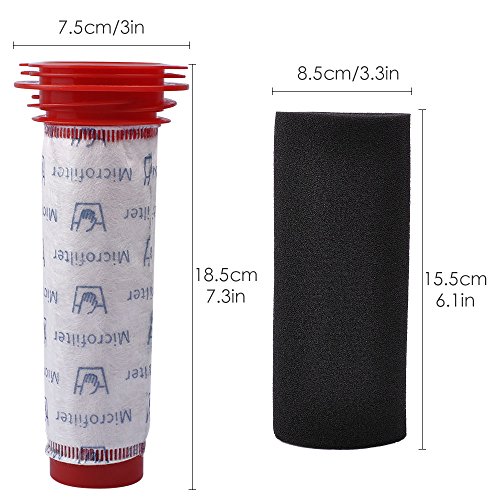 KEEPOW 2 Pack Washable Main Stick Filter + Foam Insert for Bosch BCH6PETGB BCH61840GB Athlet Cordless Vacuum Cleaner 4 Gallery Image