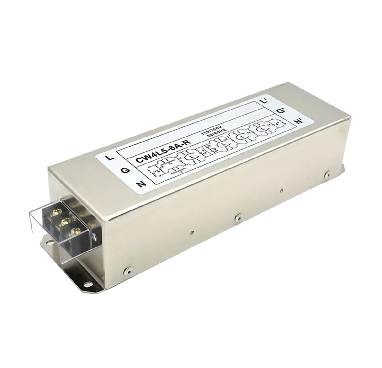 Filtro de potencia monofásico CW4L5-10A-R de 220 V para reducción de ruido