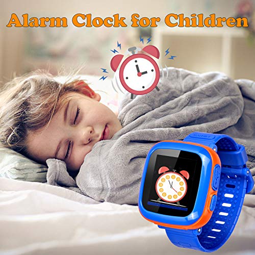 GBD Game Smart Watch for Kids Girls Boys Student Toddlers Wrist Digital Watch with Pedometer 1.5" Touch 10 Games Alarm Clock Electronic Learning Game Toys for Kids Valentines Birthday Gifts (Blue) - Thumbnail 7