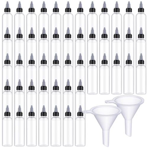 50 Pcs Plastic Squeeze Bottles 4 oz Boston Dispensing Bottles