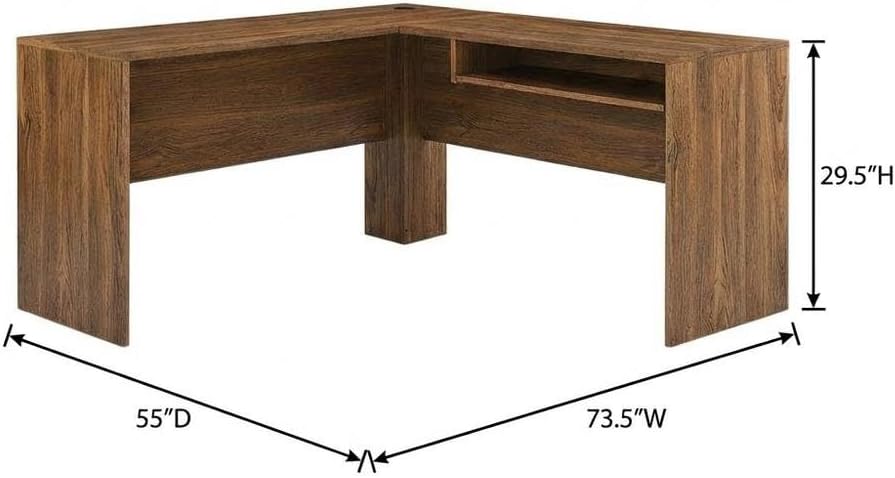 Brown Wood Desk and File Cabinet Set, 2-Piece Office Furniture, Sturdy Wooden Construction, Sleek Design, Suitable for Home or Workspace