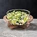 Large Glass Salad Bowl - Microwave & Dishwasher Safe - Centerpiece Serving Bowl - Mixing and Serving Dish - Clear Borosilicate Glass Fruit Bowl and Trifle Bowl, 100oz.