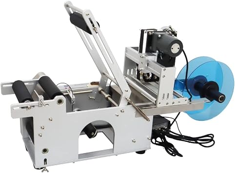Label Makers Semi-Automatic Round Bottle Labeling Coding Machine Color Ribbon Hot Ptinter with Printer Labeling Machine