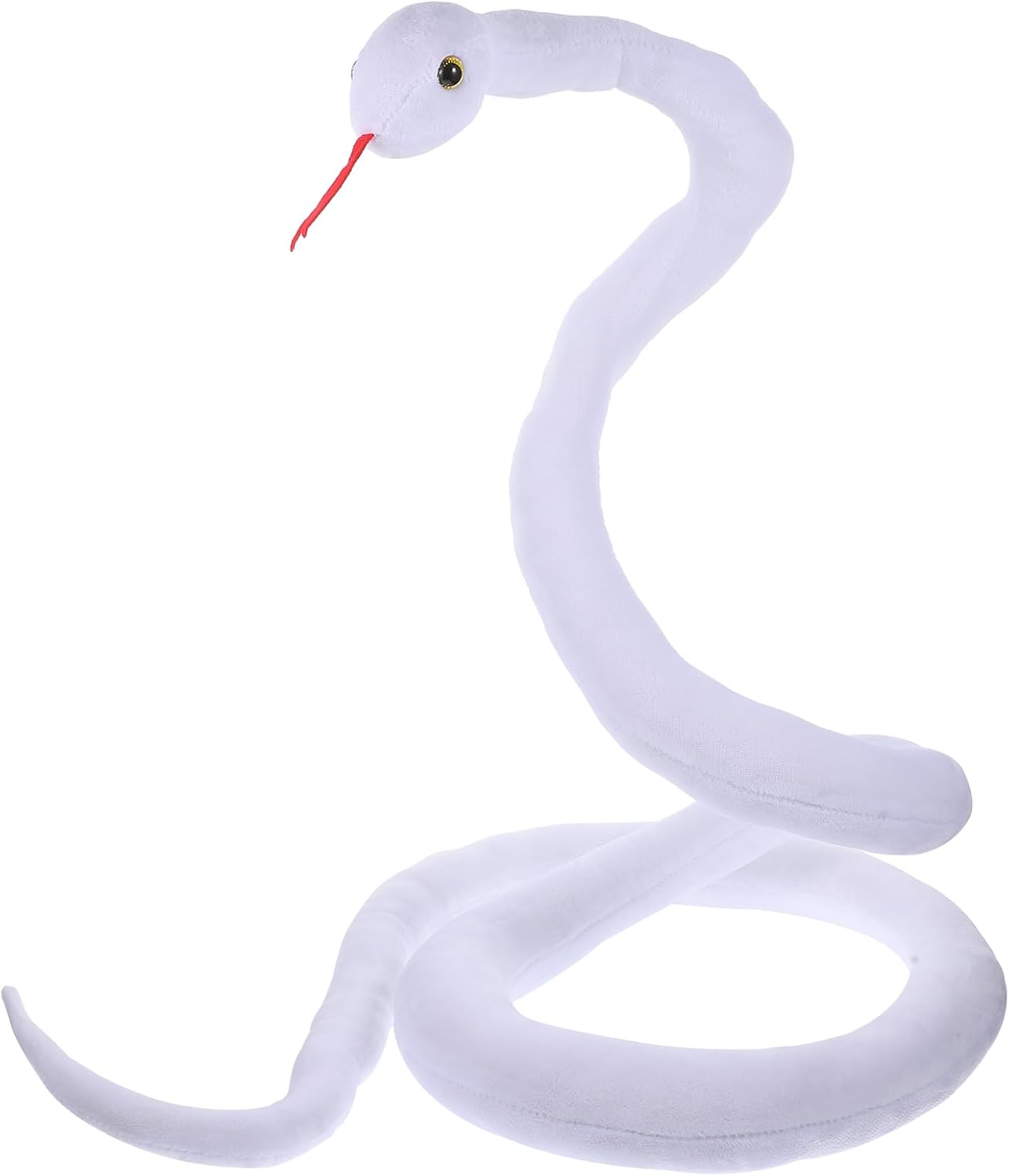 LUOZZY Prank Snake Doll - Large Stuffed Snake Prop for Halloween Decor, White - 200CM