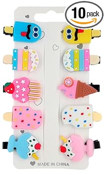 ANNACREATIONS Metal Hair Clips for Women and Girls, Multicolour,10 Count (Pack of 1)