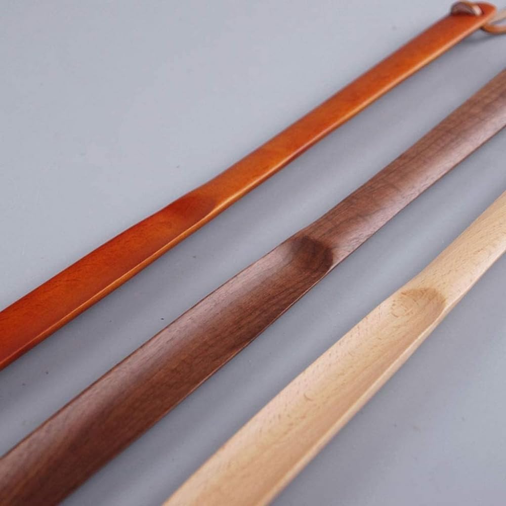 Calzador de Mango Largo Calzador de Madera Se Adapta a Todos los Zapatos Calzador Largo Durable Resistente para Zapatos fáciles de Usar, para Padres Amigos -A 50 cm