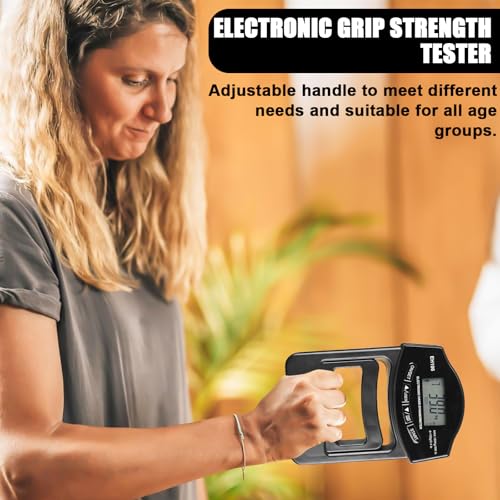 WIYETY Digitaler Handkraftmessgerät Hand Dynamometer: Elektronische Griffkraft Messgerät 396lb/180Kg, LED Display Grip Strength Trainer mit USB-Ladekabel, Intelligent und Einfühlsam
