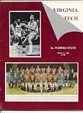 Virginia Tech vs Florida State NCAA Basketball Game Program 3/3/1984-Cassell Coliseum-VF