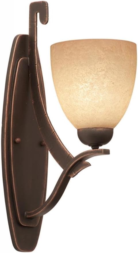 Kalco 4341AC/NS04 Copenhagen 1-Light Wall Bracket, Antique Copper Finish