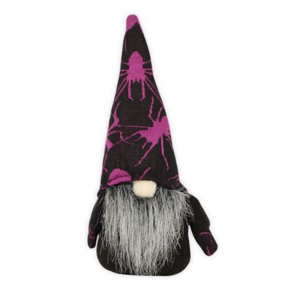 Fabfinds Black With Spooky Spider 15Cm Halloween Gonk Gnome With Grey Beard Spooky Hat (Black With Spooky Spider 15Cm)
