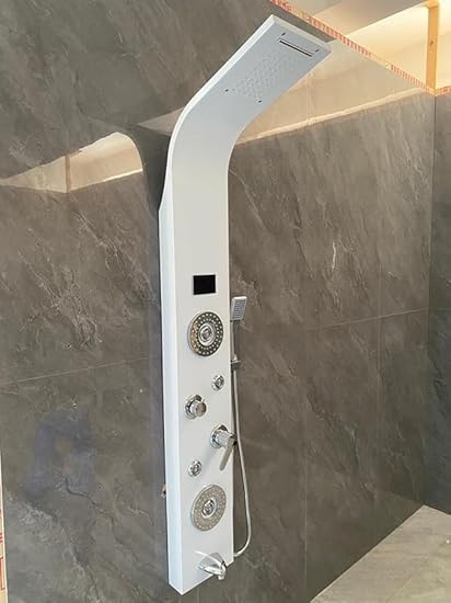 IFI Modern 6 in 1 LED Shower panel With Digital Temperature Display & Multifunction, Wall Mount, Handheld Shower, Waterfall & Rainfall (304 SS)
