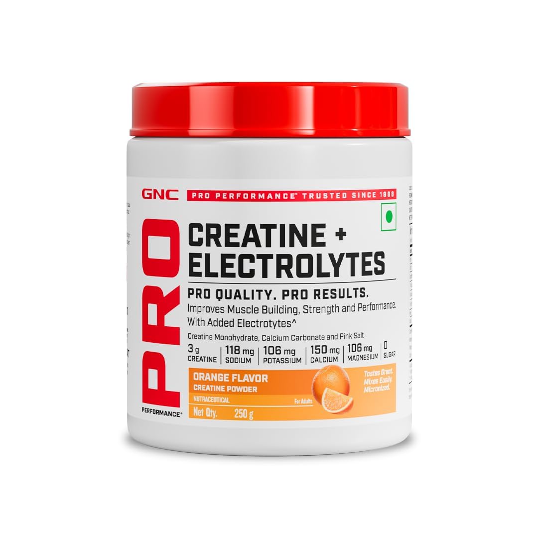 GNC Creatine+ Electrolytes | 3g Creatine Monohydrate + Sodium, Potassium, Calcium, Magnesium | Boosts Muscle Growth, Hydration, Energy & Recovery | Zero Sugar | 100% Veg | 250g | Lemon — Amazon image 20