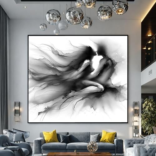 Toile couple romantique peinture abstraite symbole d'amour éternel