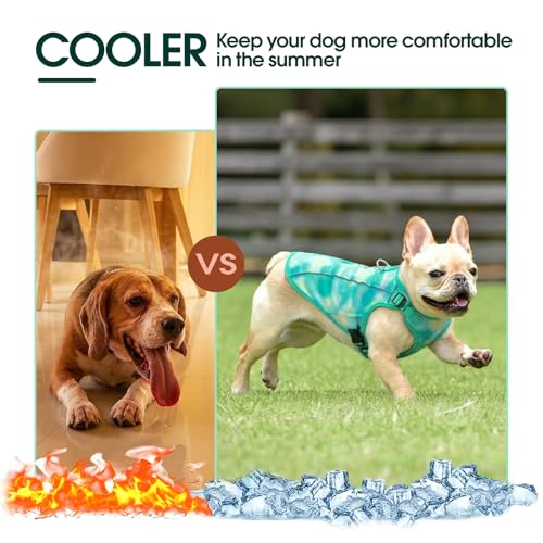 Kuoser Dog Cooling Vest for Dogs, Lightweight Cooling Shirt for Small Medium Large Dogs, Adjustable Pet Cooler Jacket with Reflective Stripe, UV Protection Pet Harness T-Shirt for Summer Outdoor by Kuoser - Image 6