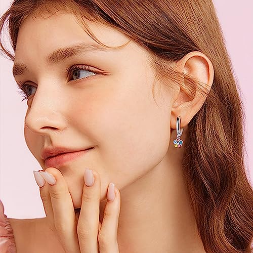 Florideco Hypoallergenic Small Hoop Earrings for Girls Women S925 Silver Needle Toddler Earrings Girls Hoop Earrings Dangling Huggie Teens Earrings Set for Sensitive Ears(over 4 years old)2