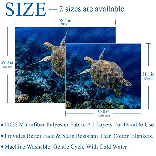 Couverture douce tortue de mer Underlife, un cocon de tendresse pour petits et grands - 4