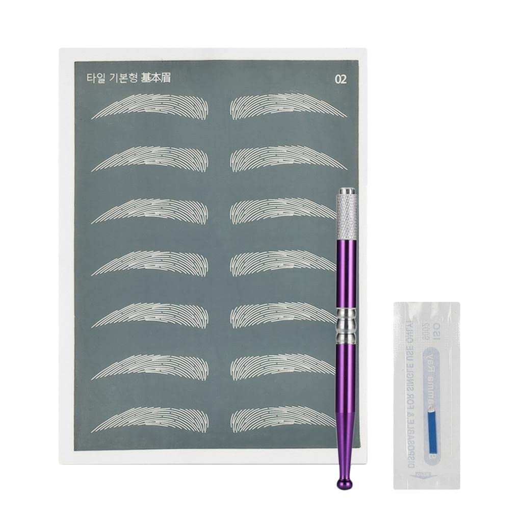 SECRET DESIRE Microblading Eyebrow Permanent Makeup Kit Tattoo Pen Needle Practice Skin Eyebrow A|Tattoos & Body Art|Tattoo Supplies-image-28