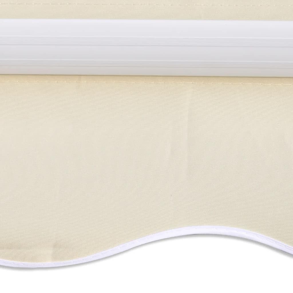 Tissu de Remplacement pour Auvent, Tissu de Rechange pour Auvent Toile pour Store Banne Toile d'auvent Crème 3 x 2,5 m (Cadre Non Inclus)