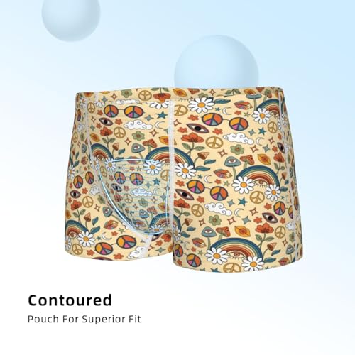 Boys' Cotton Boxer Brief Soft Underwear-70s Hippie Style4