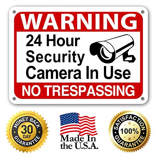 24 Hour Video Surveillance Sign Cctv Warning Signs Home Security 11”X 7” Signs Rust Free Outdoor Waterproof Plastic Fade Resistant Uv Protective Ink Sign Made In Usa! #TOP5