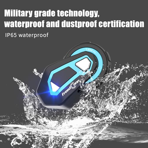 Image of FreedConn Motorcycle Helmet Bluetooth Headset T-Max Pro Motorbike Intercom Motorcycle Communication Systems 4-6 Riders 1000M Team Intercom, Support Music Sharing FM Radio CVC Noise Cancellation