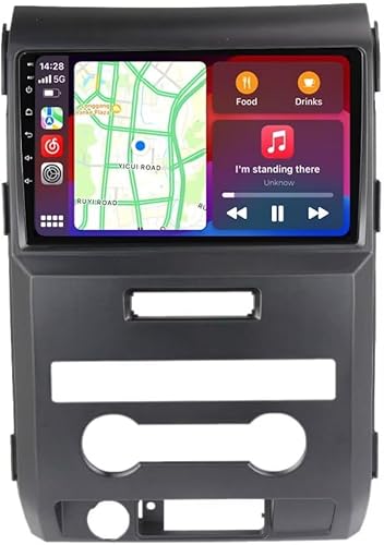 Miniatura 1 de 5GWiFi - Radio estéreo de coche para Ford F150 2009-2012 - Biorunn 8-Core Carplay inalámbrico Android Auto GPS Navegación GPS - 2GB+32GB 9 pulgadas
