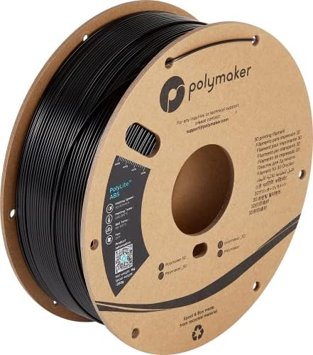 POLYMAKER ABS Filament 2.85mm Black, 1kg, High Heat & Impact Resi...