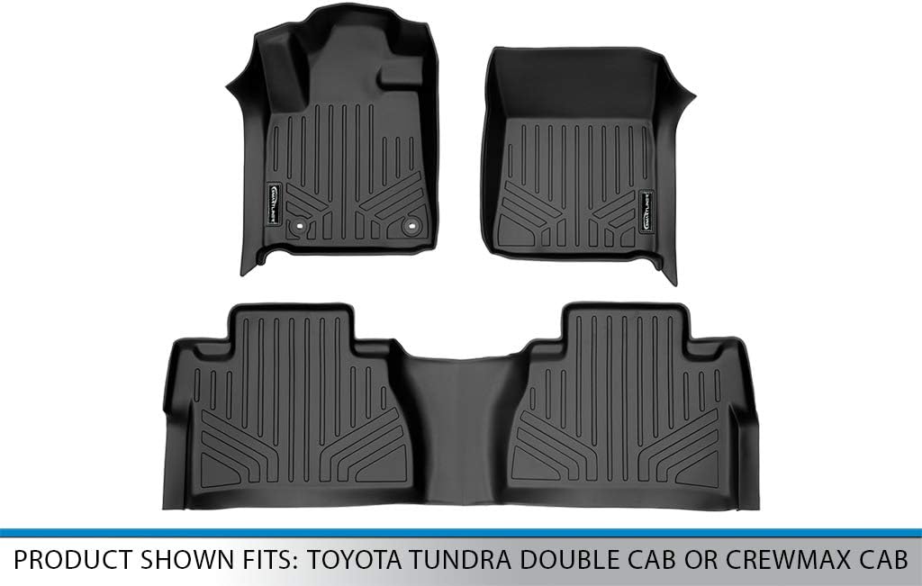 SMARTLINER Custom Fit Floor Mats 2 Row Liner Set for 2014-2021 Toyota Tundra - Image 5