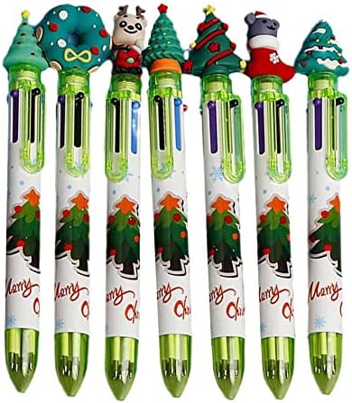 Christmas Ballpoint Pen,Multicolor Retractable Ballpoint Pens,Xmas Tree Snowman Reindeer Santa Claus Writing Pens for Christmas Office School,1PCS Random Color