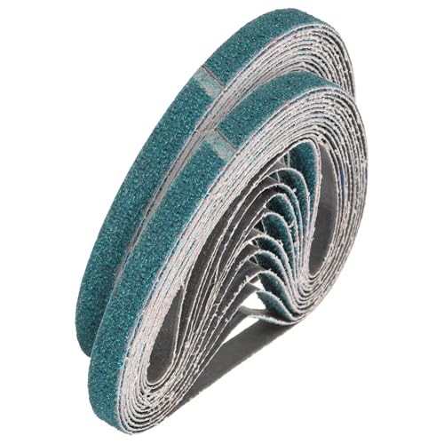 Image of sourcing map 10mm x 330mm Sanding Belts, 40 Pcs 40/60/80/120 Grit Zirconia Abrasive Belt Sander File Belt for Woodworking, Metal Polishing, Knife Sharpener