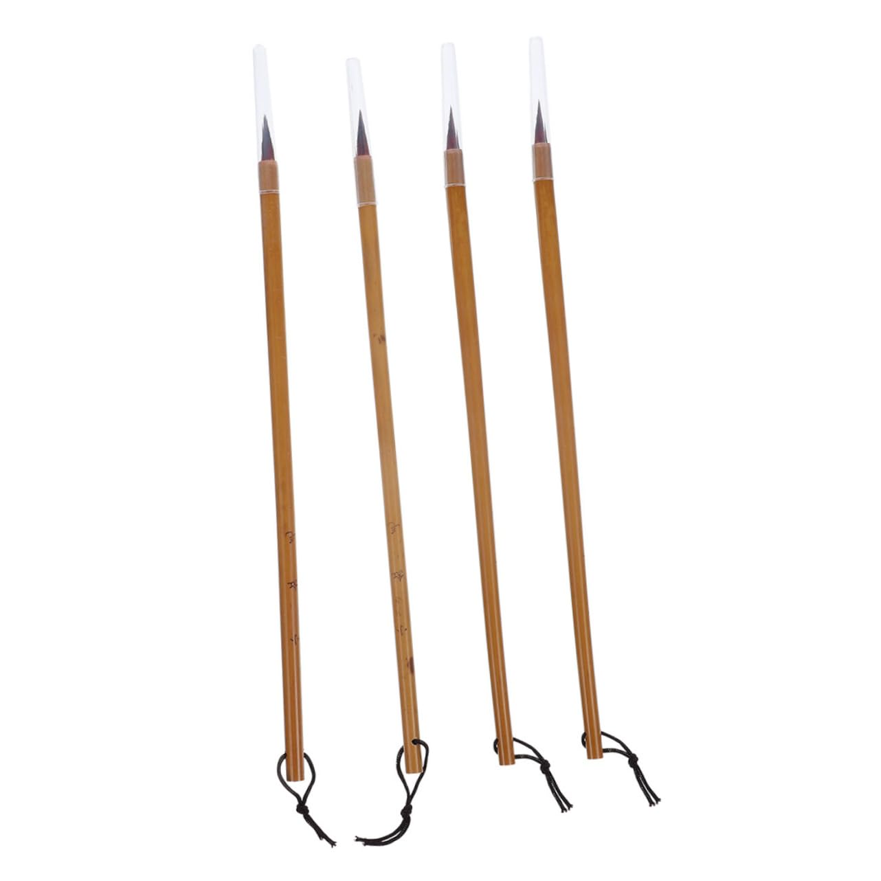 HOMSFOU 5 Set Pennello Da Scrittura Minuscolo Inchiostro Pennello Per Calligrafia Cinese Tradizionale Penne Calligrafiche Per Principianti Penna Calligrafia Palo Di Bambù 4 Pezzi*5