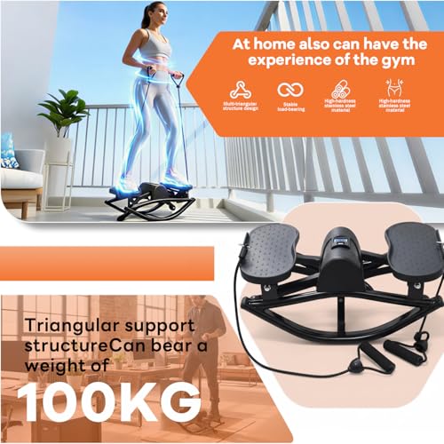Image of Rock Stepper,Portable Rocking Stepper Machine- Low-Impact Home Fitness Machine with Built-in Counter, 330 lbs Capacity, Compact & Lightweight for Apartments