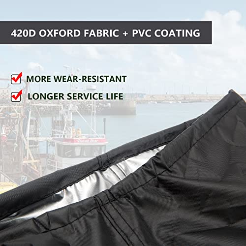 GDDGHS Outboard Motor Cover, 100-150 HP Boat Motor Cover, Mercury Outboard Engine Cover Waterproof, Heavy Duty 420D Oxford Fabric Extra PVC Coating Boat Engine Cover Winter
