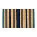 J & M Home Fashions Vinyl Back Coco Doormat, 18 by 30-Inch, Blue Stripes