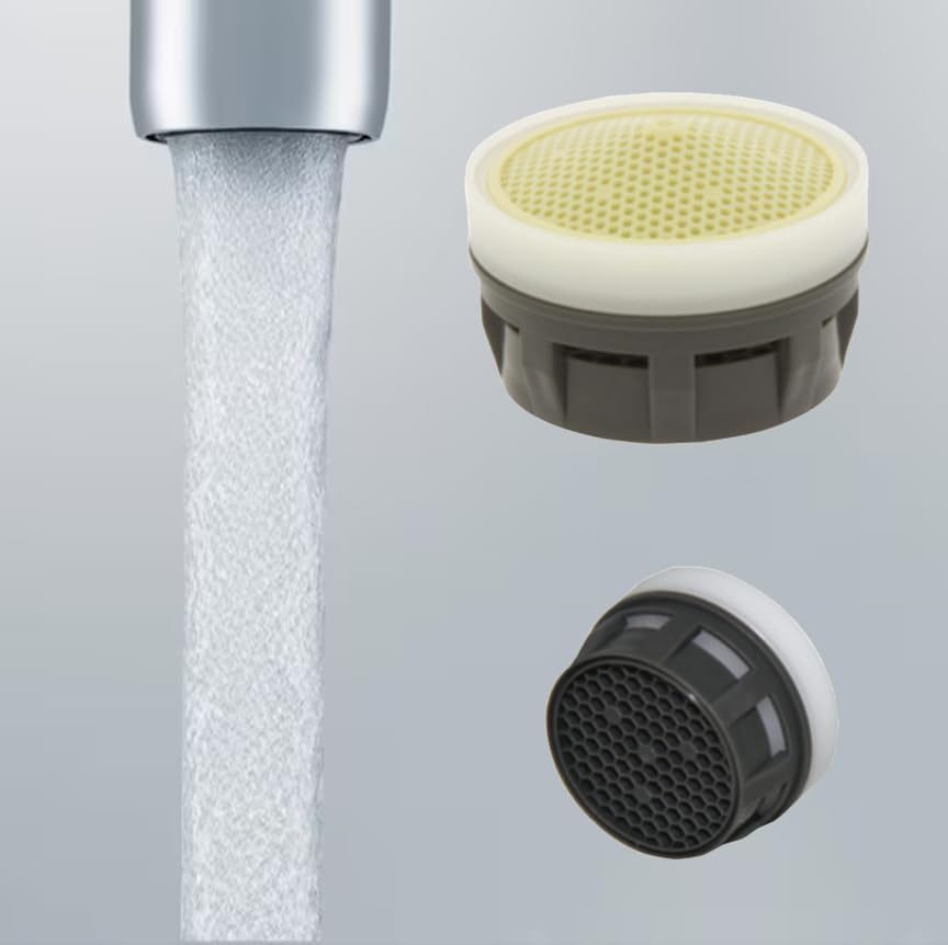 Economy Flow Aerator Standard & Junior Faucet Size Aerated Stream 1.0 gpm / 1.5 gpm Male, Female, Dual Thread 12 1200 5 (Green 1.5 gpm, Dual Thread Regular)