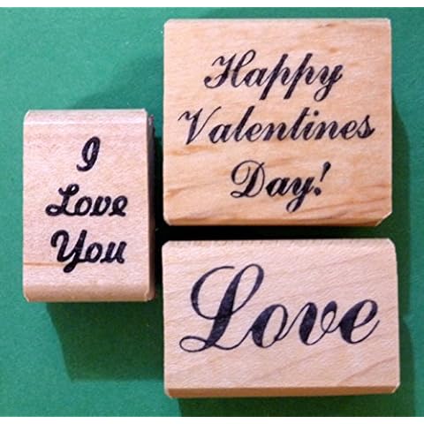 Valentine's Day Rubber Stamp Set of 3 Cover