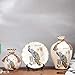 NEWQZ Decorative Vase Set of 3 for Living Room, Ceramic Vases with Peacock Decor