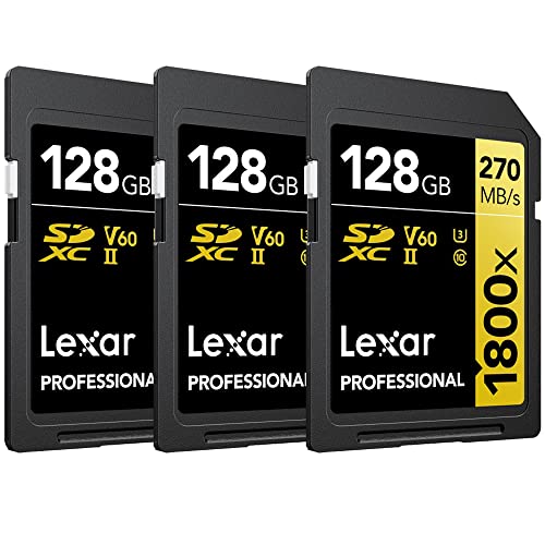 Lexar Professional 1800x SDXC UHS-II Card Gold Series 128GB - (3-...